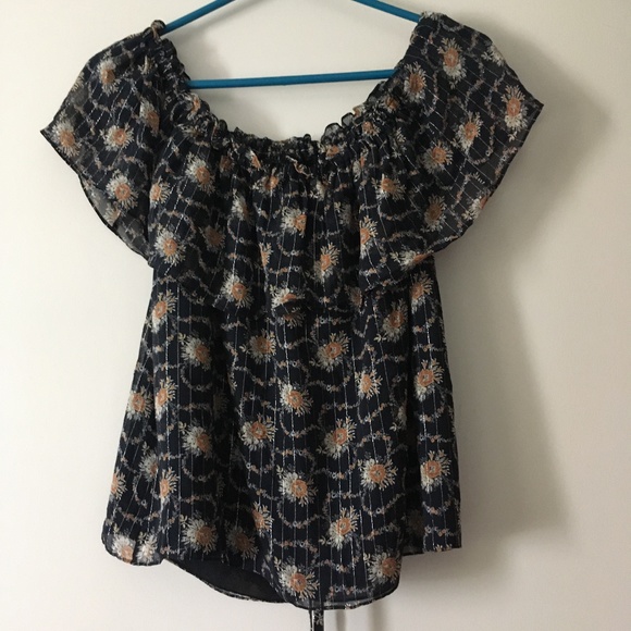 CLUB MONACO Silk Chiffon Lined Gypsy Blouse XS - Picture 1 of 3